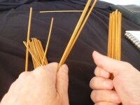 How to use I Ching sticks: 3rd set, with first two in fingers