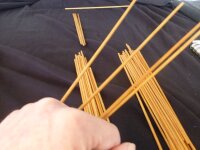 How to use I Ching sticks: Next set done and between fingers